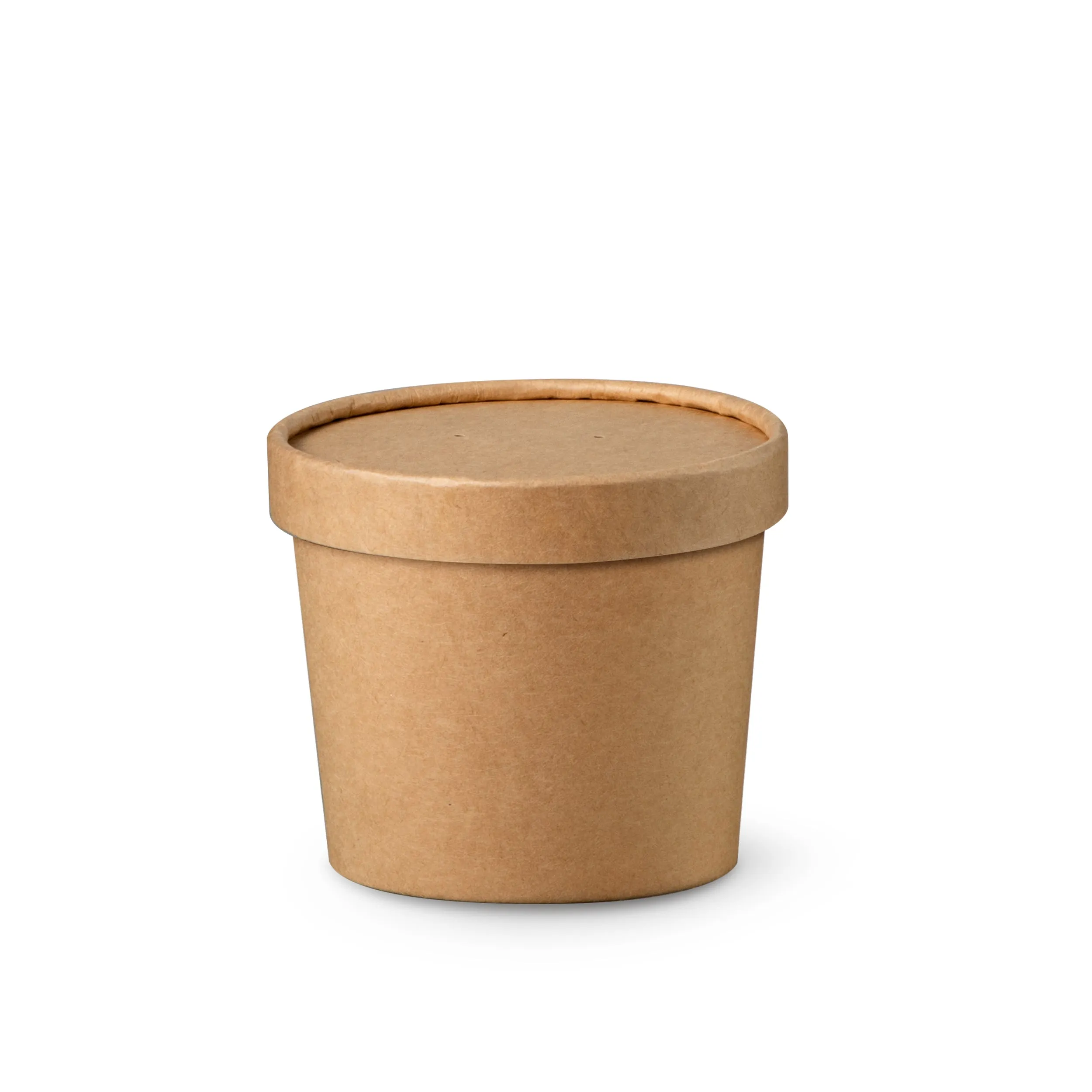 12oz Kraft Compostable Paper Food Cup with Vented Lid