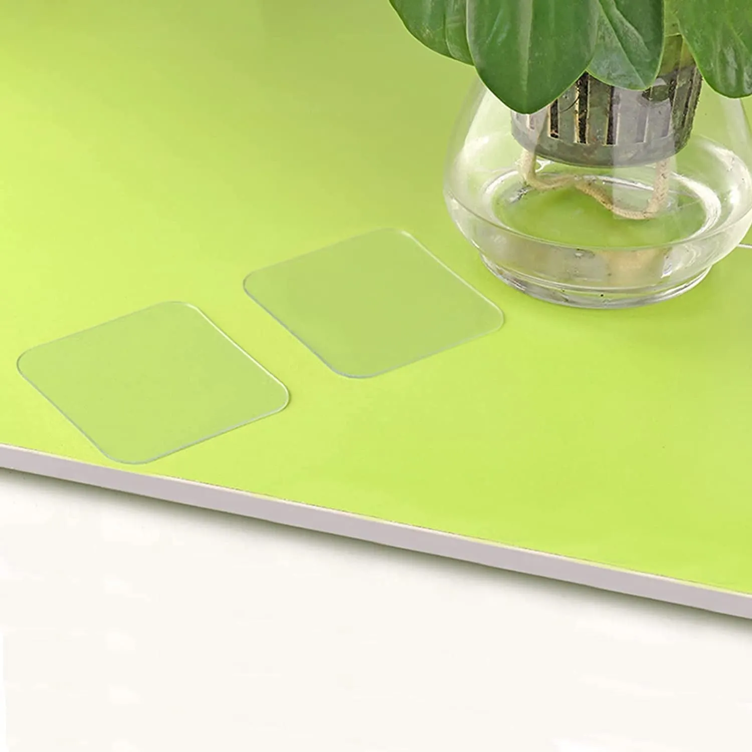 1758 Self Adhesive Tape Double Sided Heavy Duty Tap for Wall, Kitchen, Office, Wall, Car | Stickers for Home (Pack of 10 Pcs) (Size - 6cm x 6cm Each, Transparent)