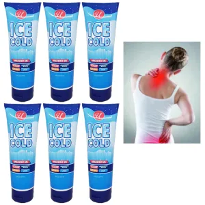 6 Menthol Pain Relieving Ice Analgesic Gel Tube Muscle Rub Cream Sore Joint 8 Oz