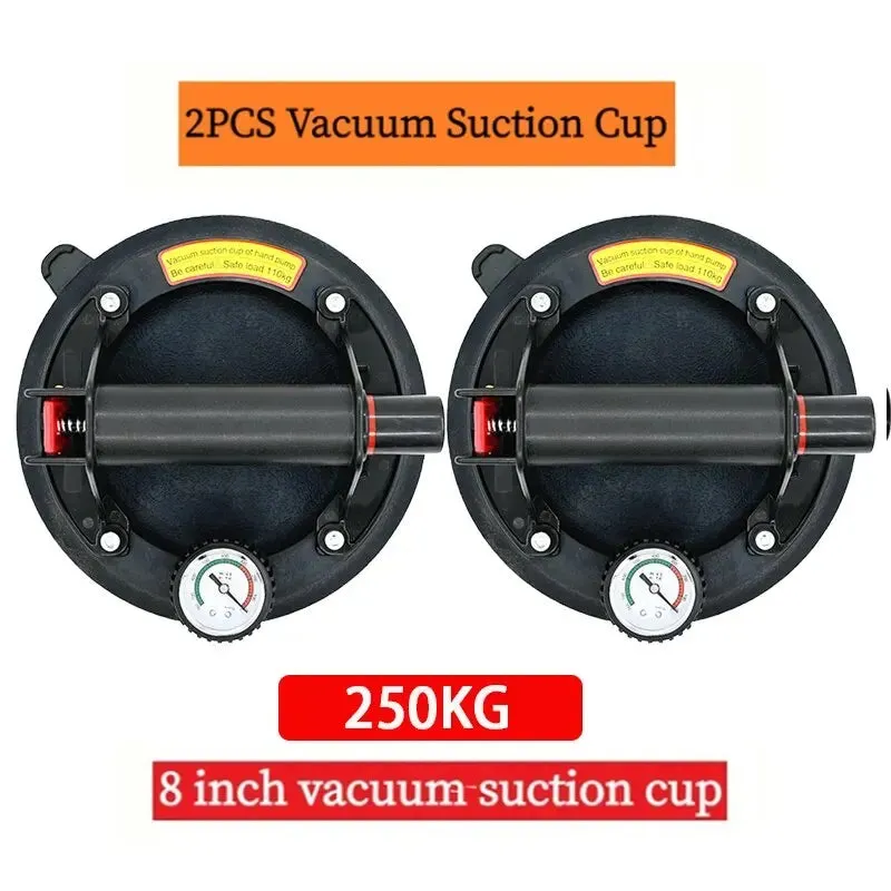 8 250kg Air Pump Suction Cups Heavy Duty Hand Tool for Lifting and Handling