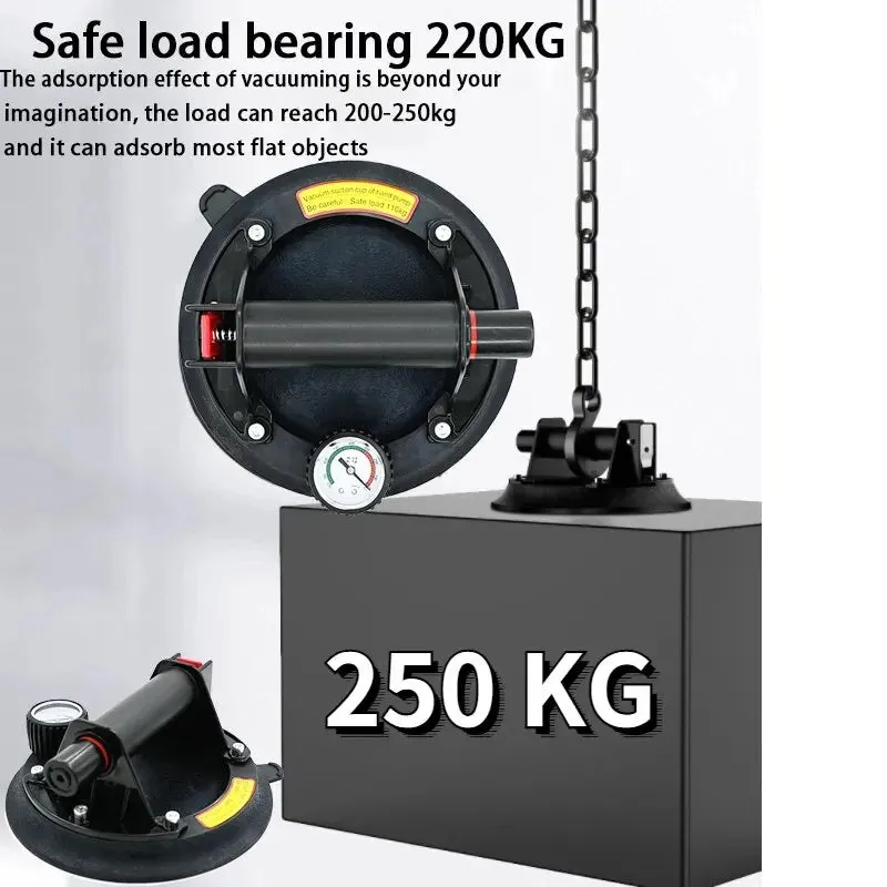 8 250kg Air Pump Suction Cups Heavy Duty Hand Tool for Lifting and Handling