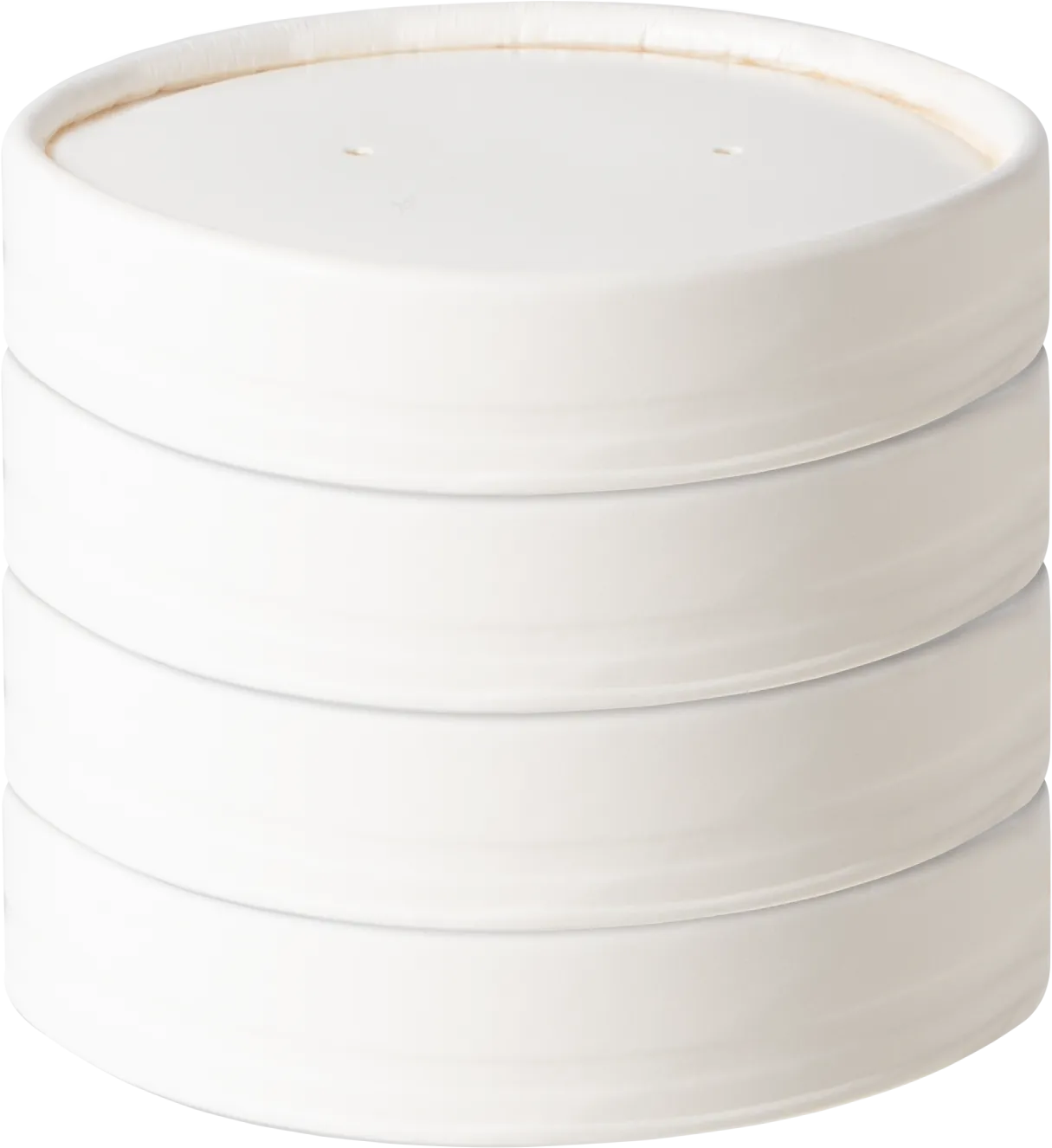 8oz White Compostable Paper Food Cup with Vented Lid