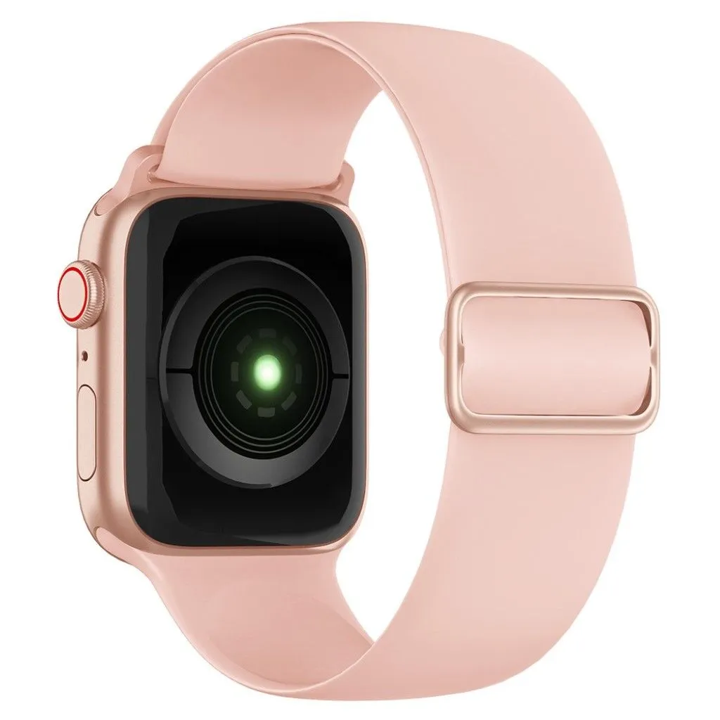 Apple Watch 44mm adjustable silicone watch strap - Pink
