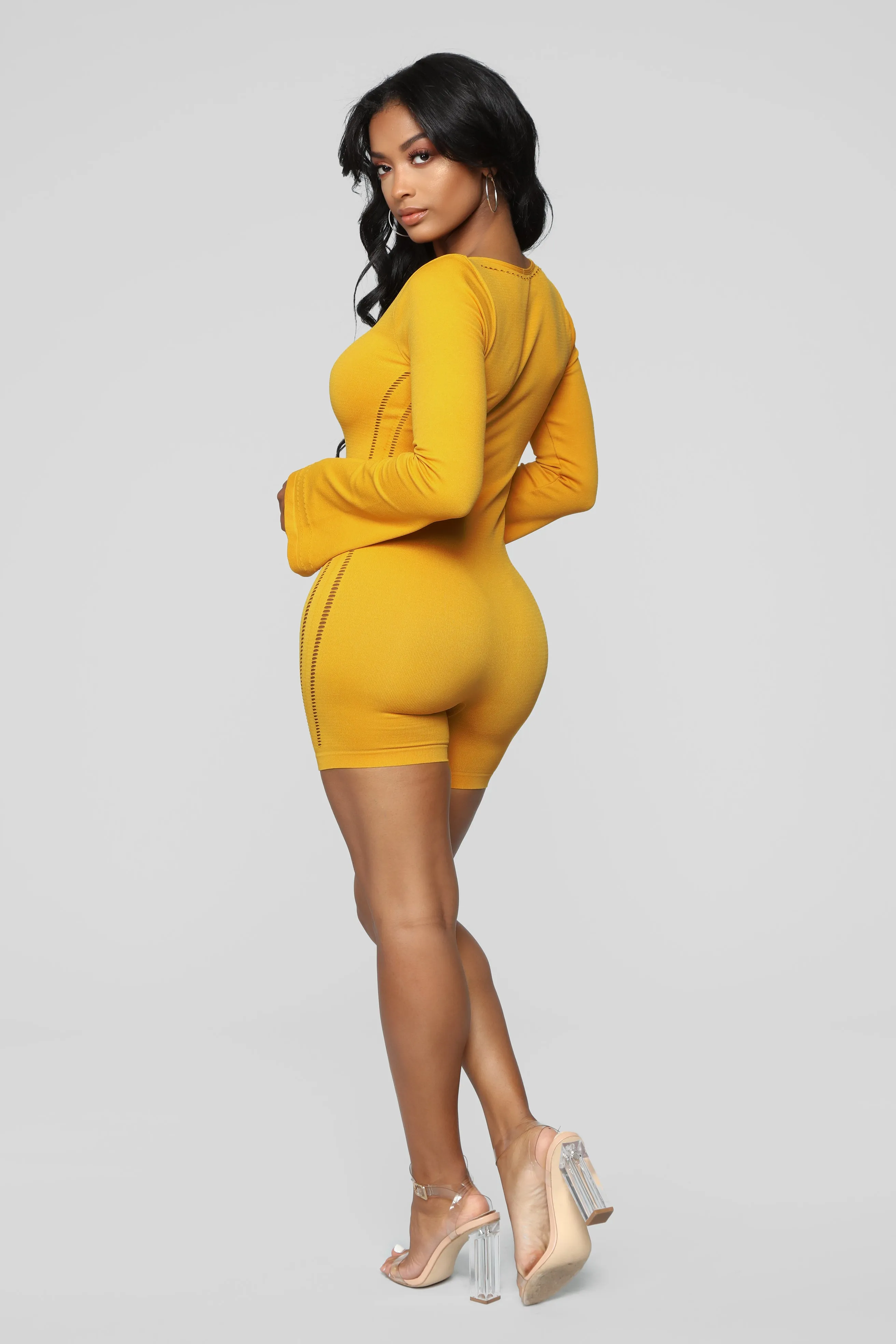 Back To Back Romper - Mustard