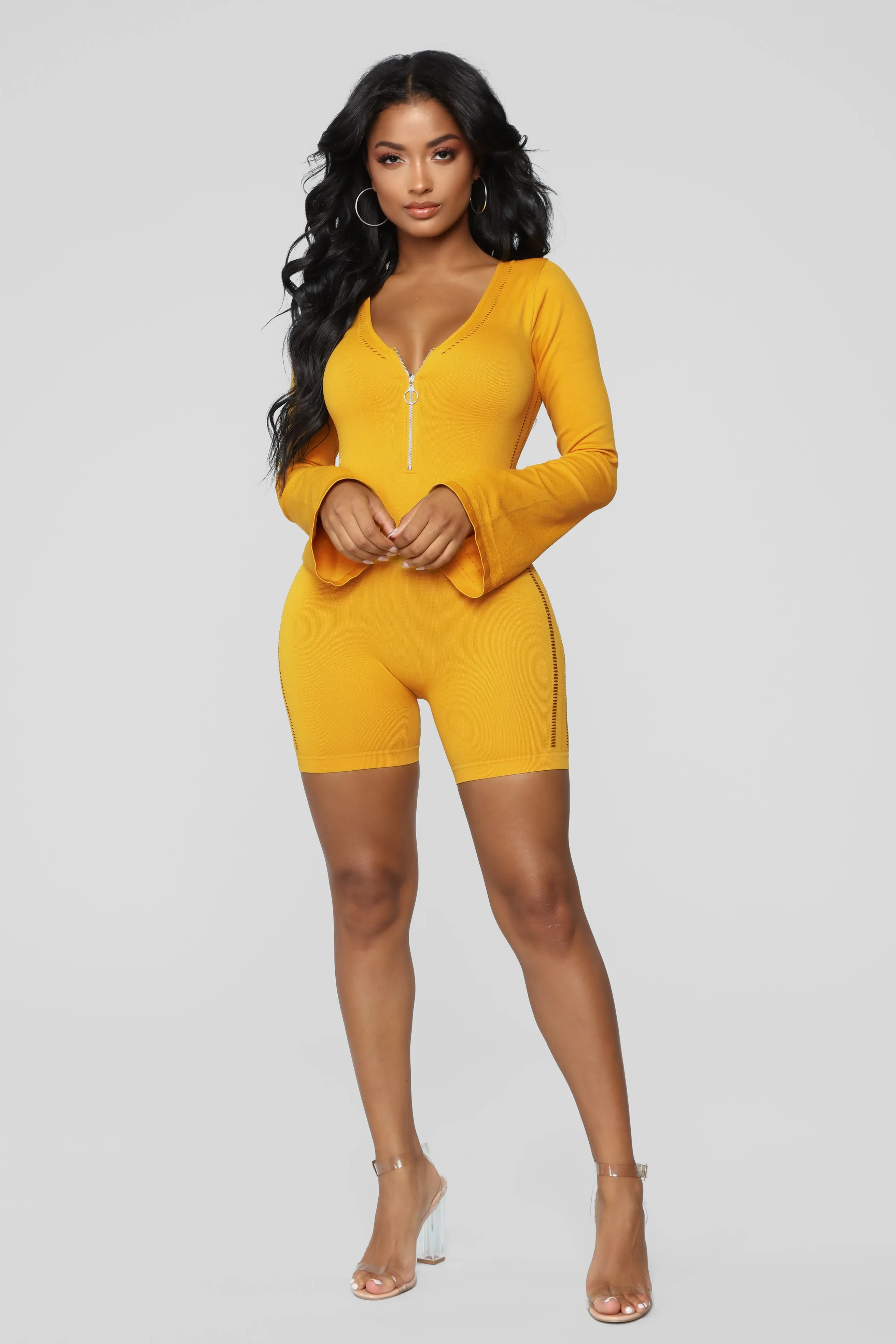 Back To Back Romper - Mustard