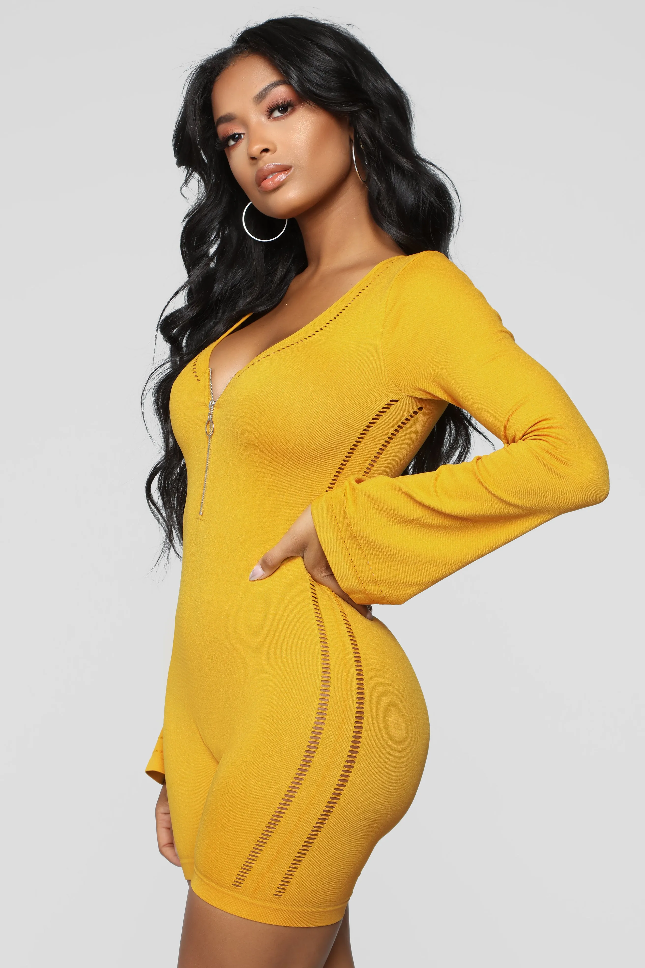 Back To Back Romper - Mustard