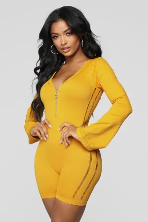 Back To Back Romper - Mustard