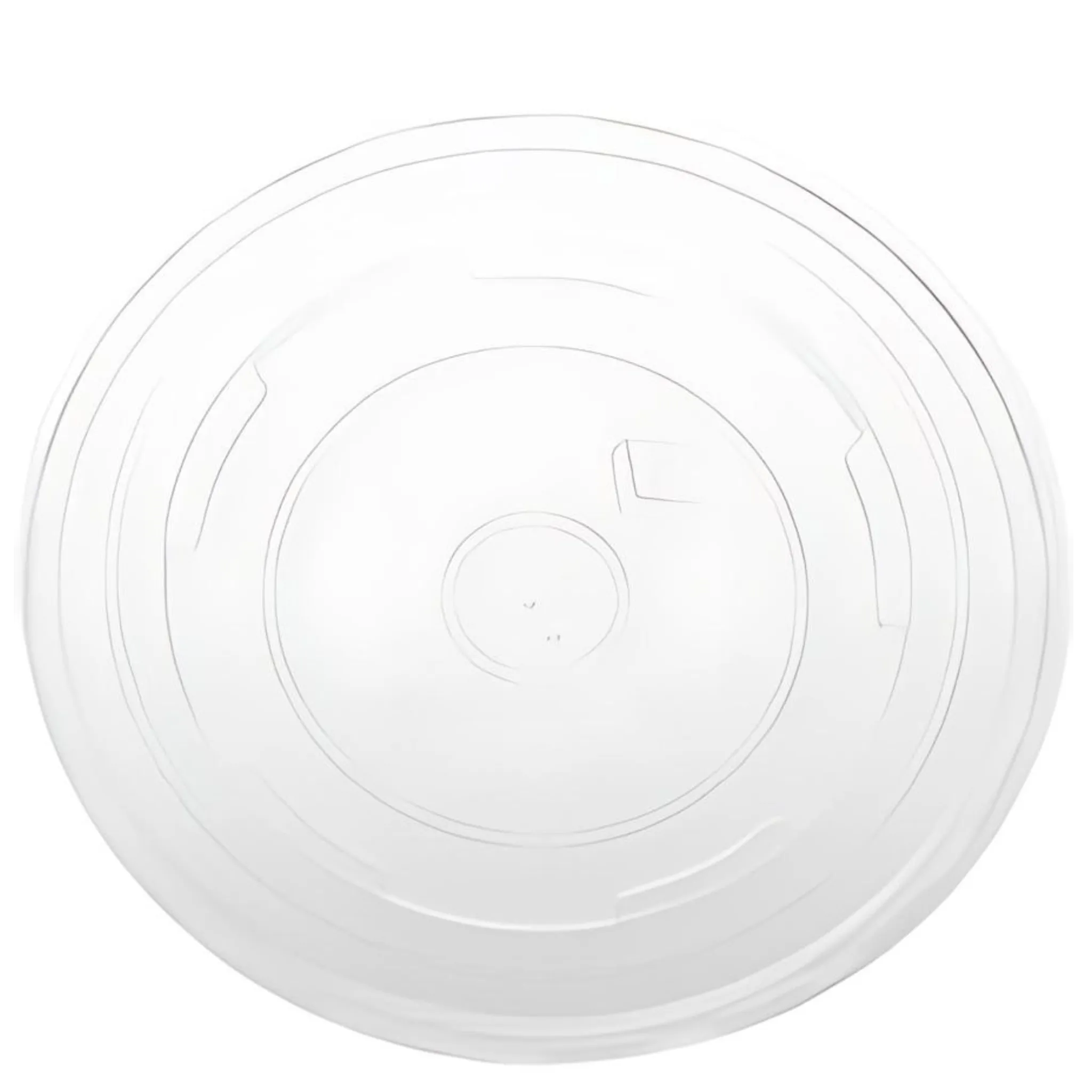 CCF 24-32OZ(D142MM) PP Plastic Flat Lid With No Hole For Paper Yogurt/Soup Cup - 600 Pieces/Case