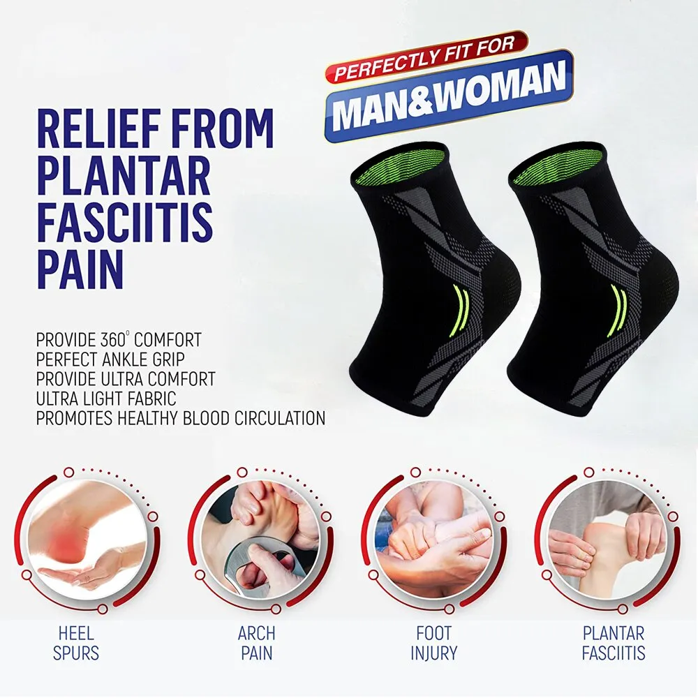 Elastic Breathable Ankle Brace Compression Sleeves for Injury Recovery Joint Pain