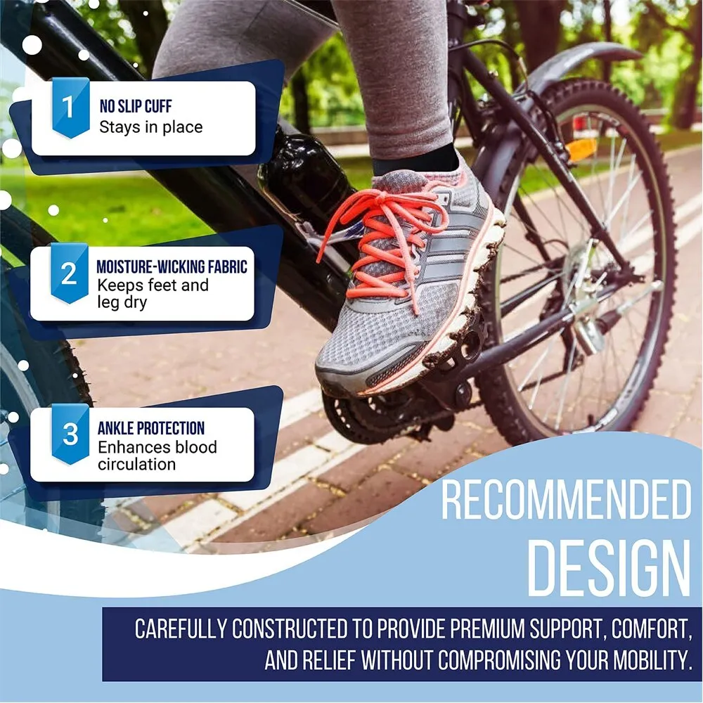 Elastic Breathable Ankle Brace Compression Sleeves for Injury Recovery Joint Pain