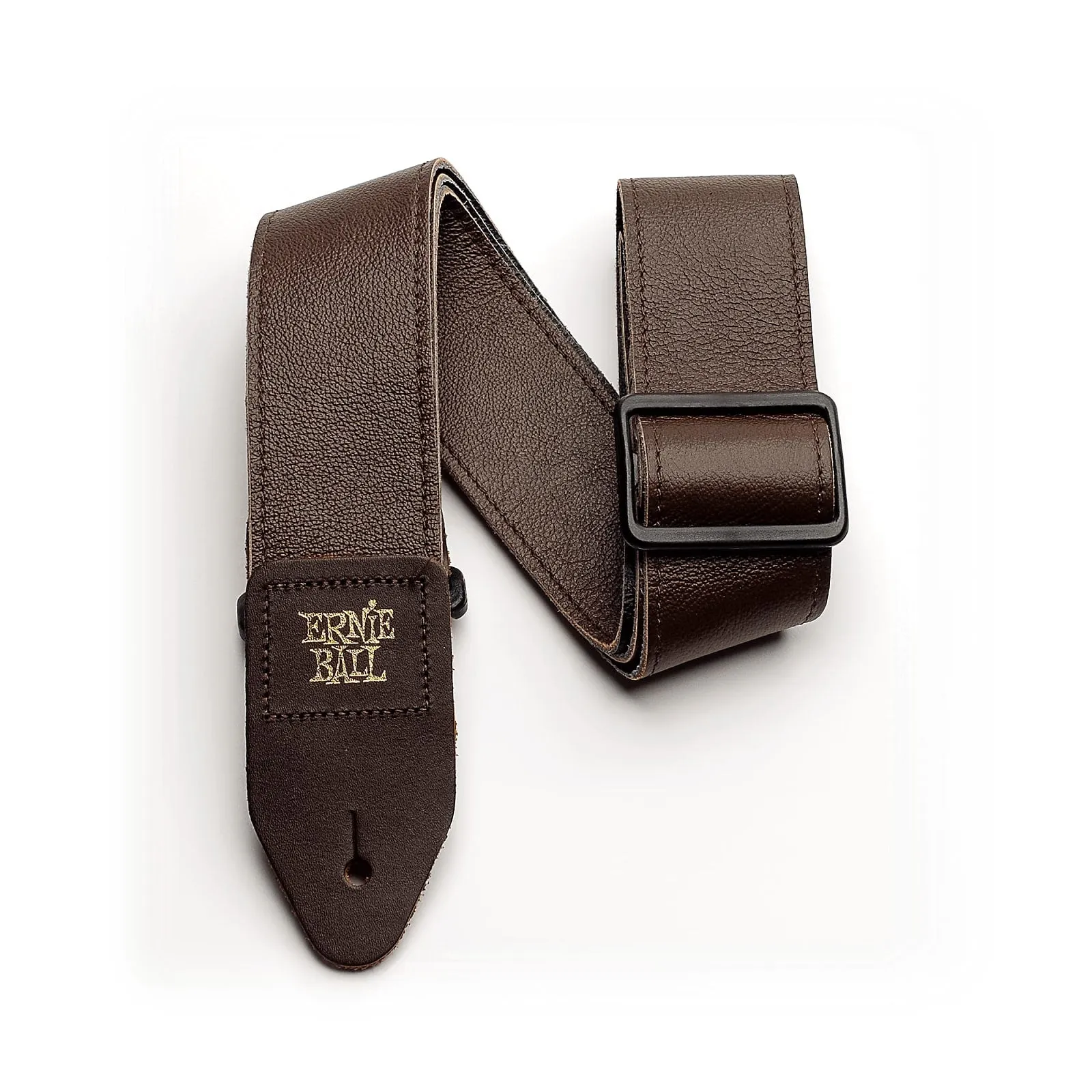 Ernie Ball P04135 2" Tri-Glide Italian Leather Strap - Brown