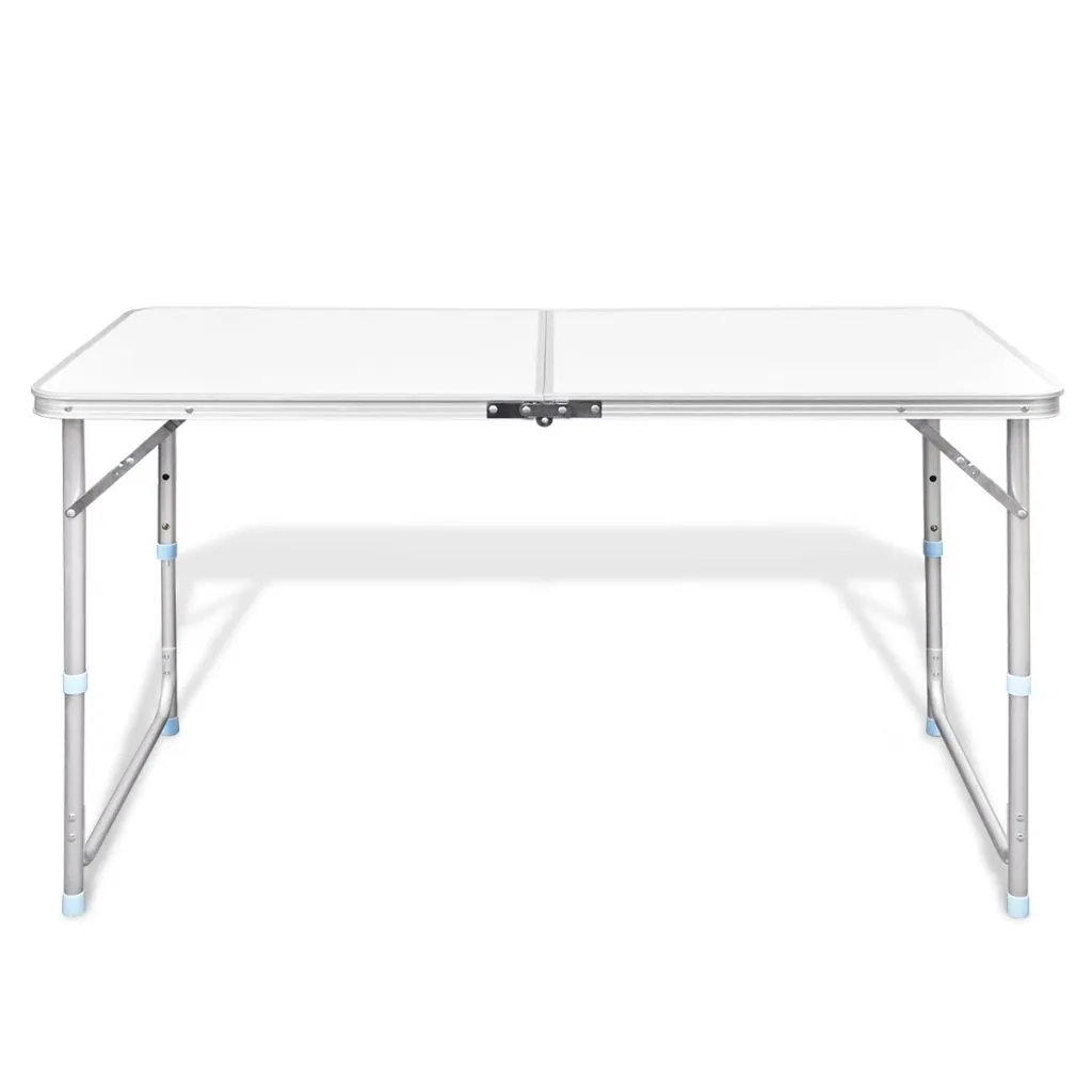 Foldable Camping Table Height Adjustable Aluminium 120 x 60 cm