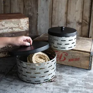 Galvanized Metal Cannister