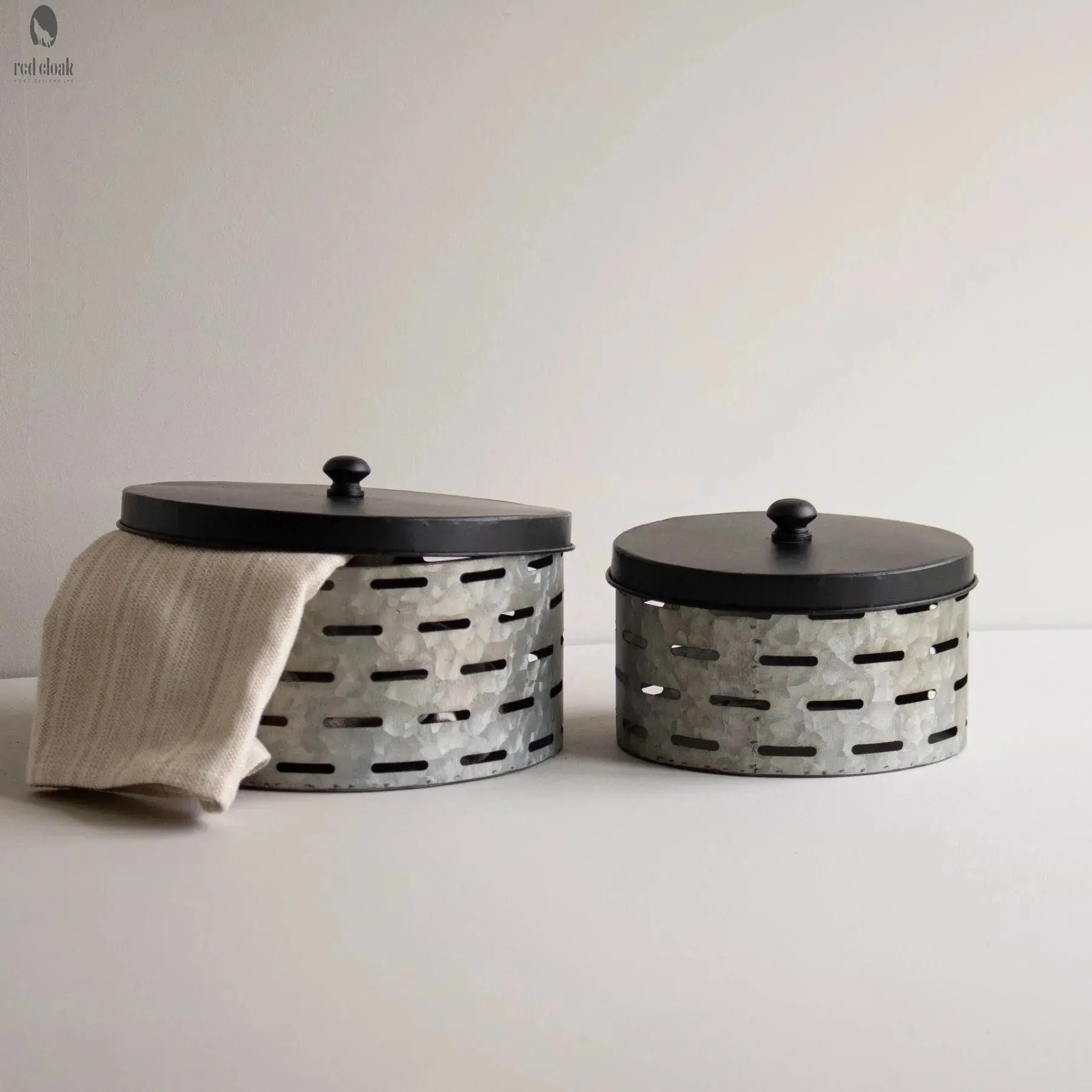 Galvanized Metal Cannister