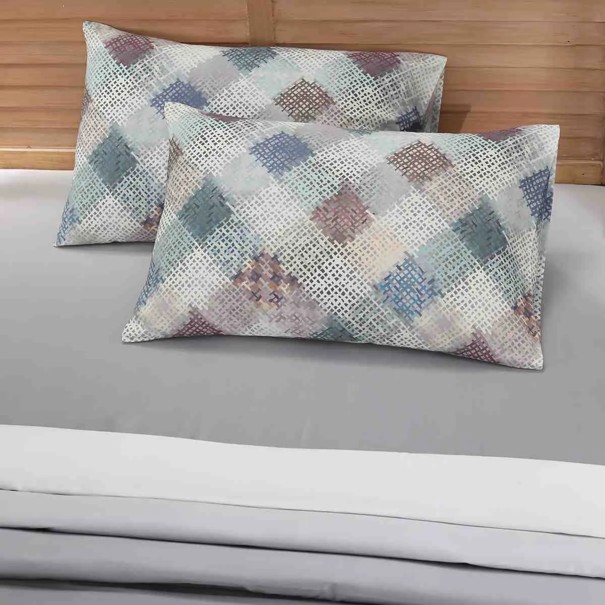 Indie-Geo Digital Printed Stefano Multi 100% Cotton Bed Sheet