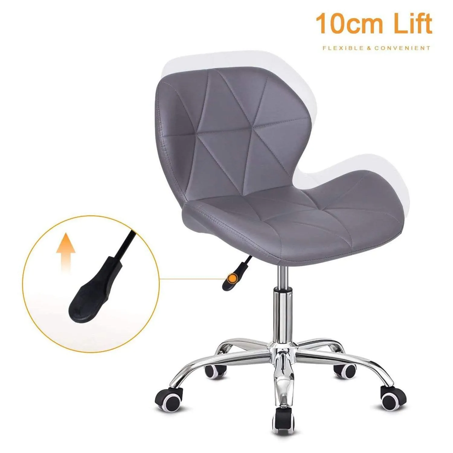 Joolihome Office Swivel Chair Adjustable Height PU Leather
