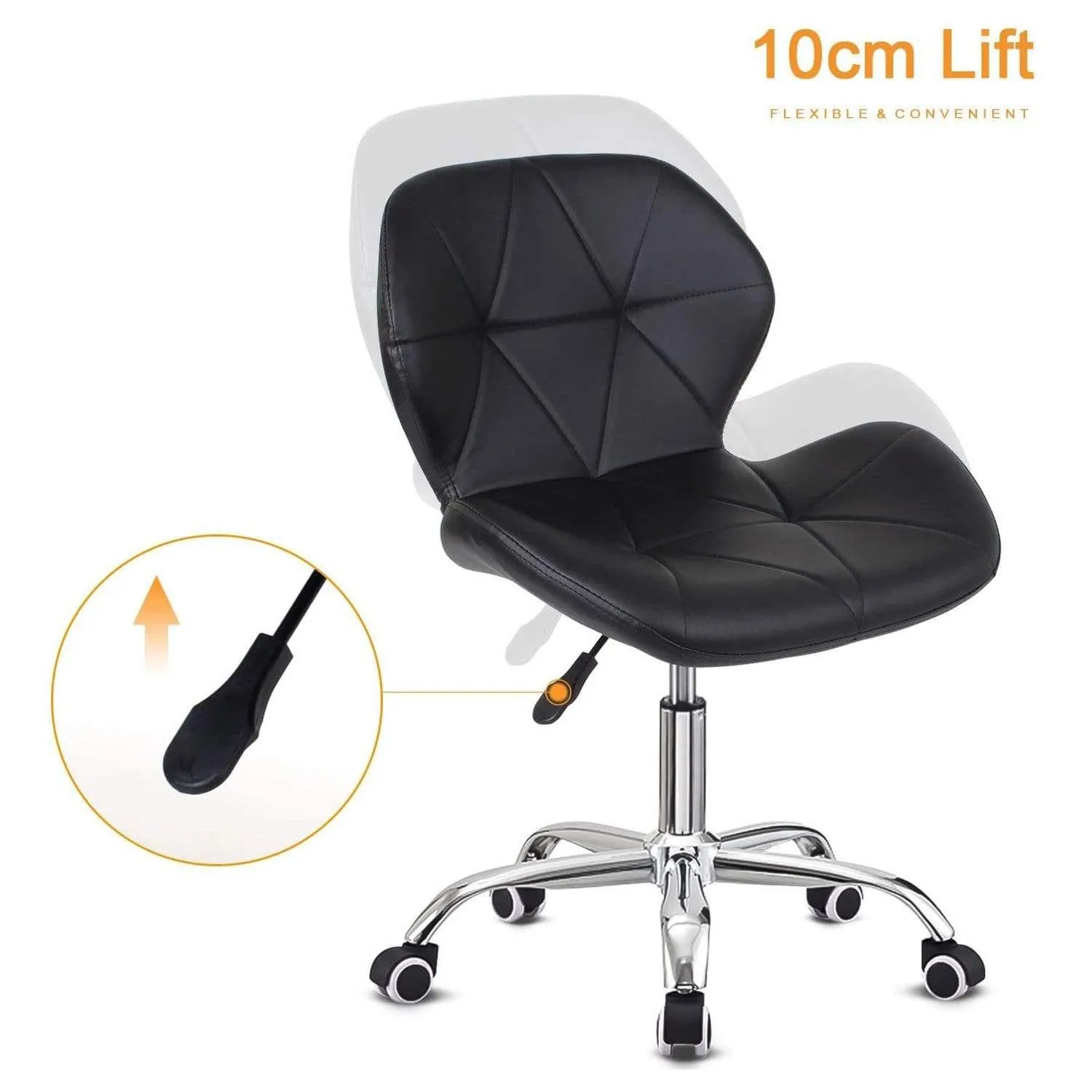 Joolihome Office Swivel Chair Adjustable Height PU Leather