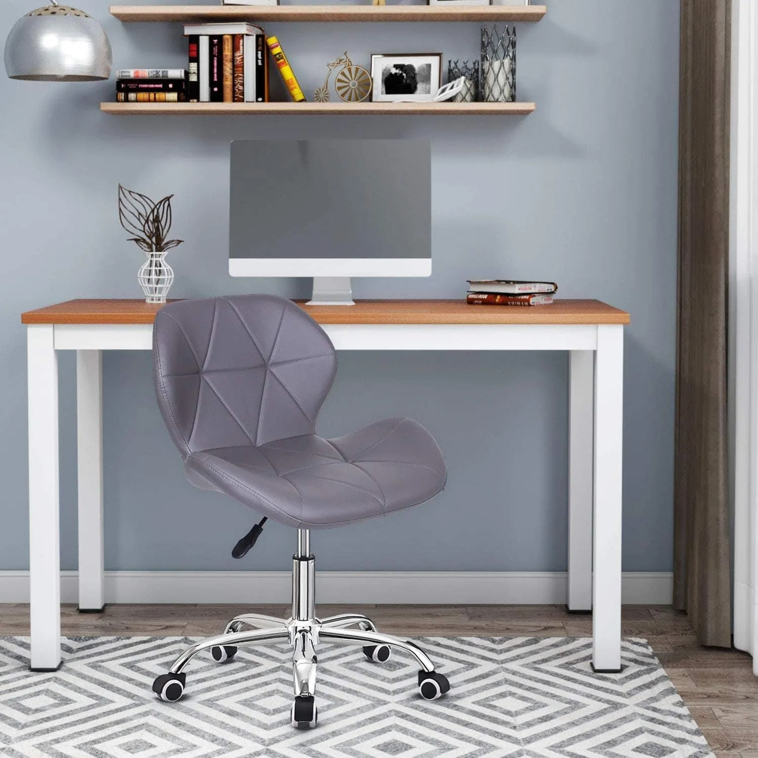Joolihome Office Swivel Chair Adjustable Height PU Leather