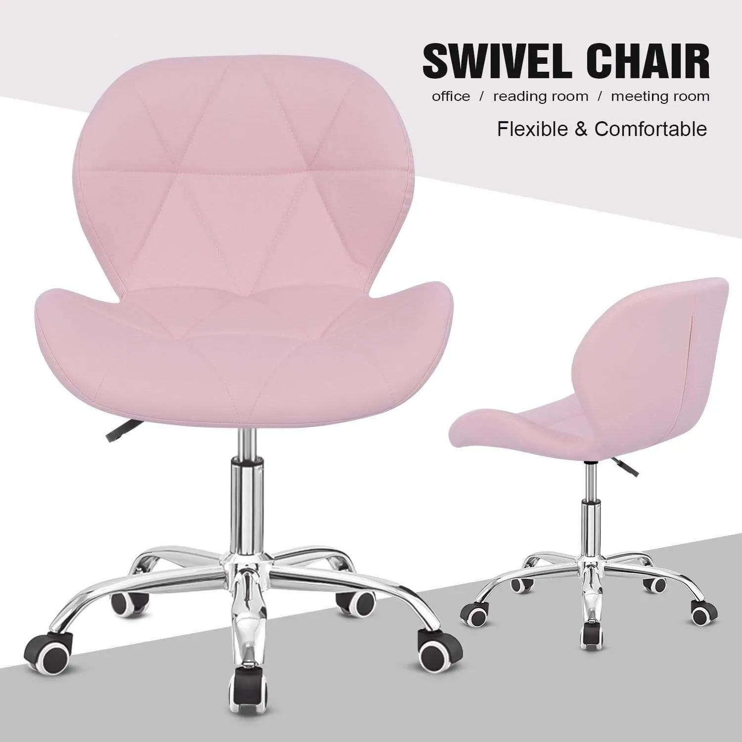 Joolihome Office Swivel Chair Adjustable Height PU Leather