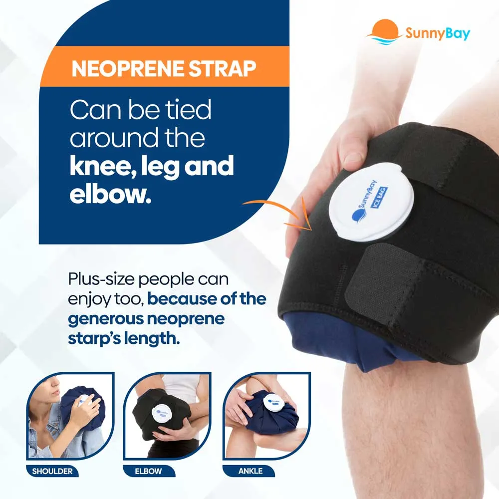 Large Ice Bag with Strap - Add Ice or Hot Water - Hot Cold Therapy