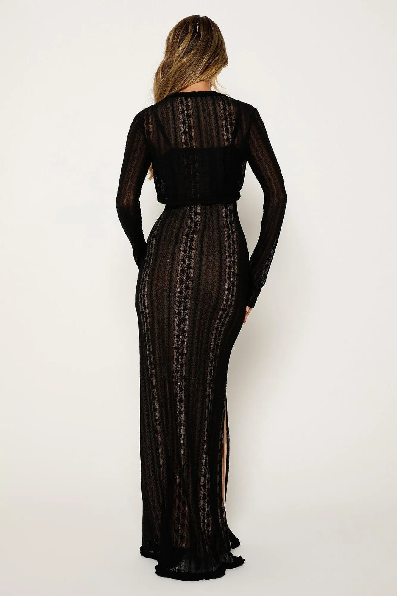 Melinda V-Neck Lace Set