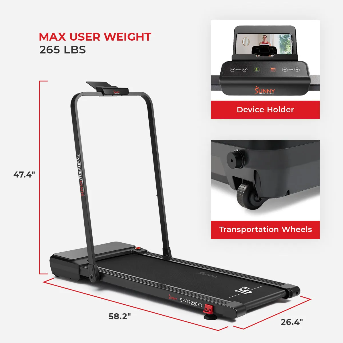 Pacer 2 in 1 Auto Incline Under Desk Walking/Running Smart Treadmill