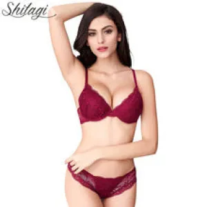 Shitagi Woman Sexy Lingerie Lace Push Up Bra And Panty Sets