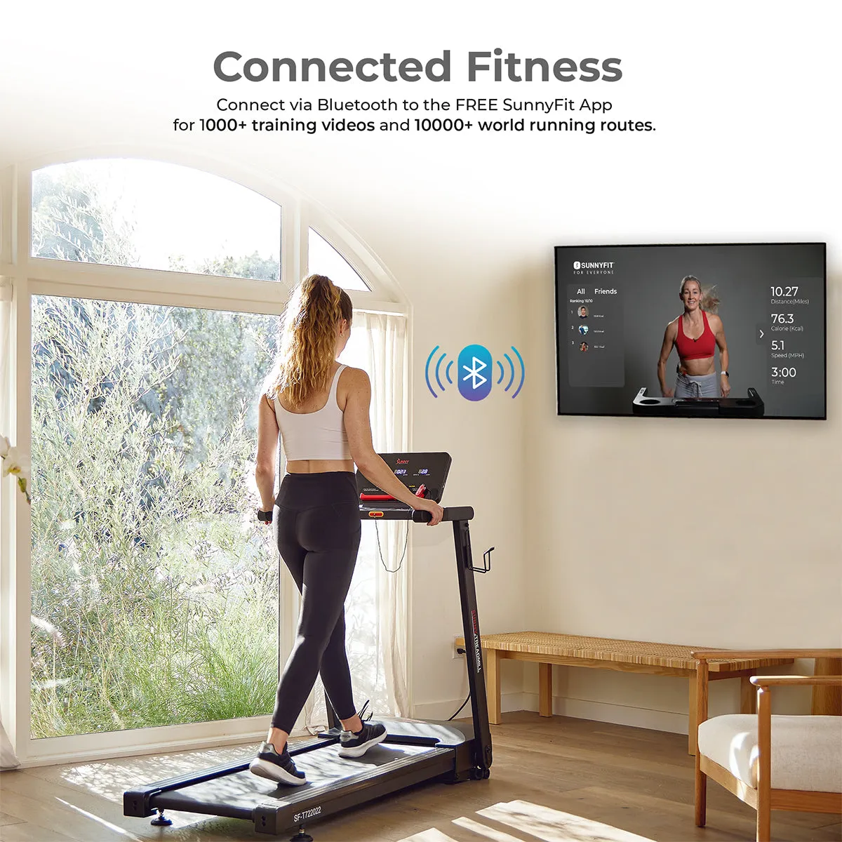 Slim Interactive Auto Incline Smart Foldable Treadmill