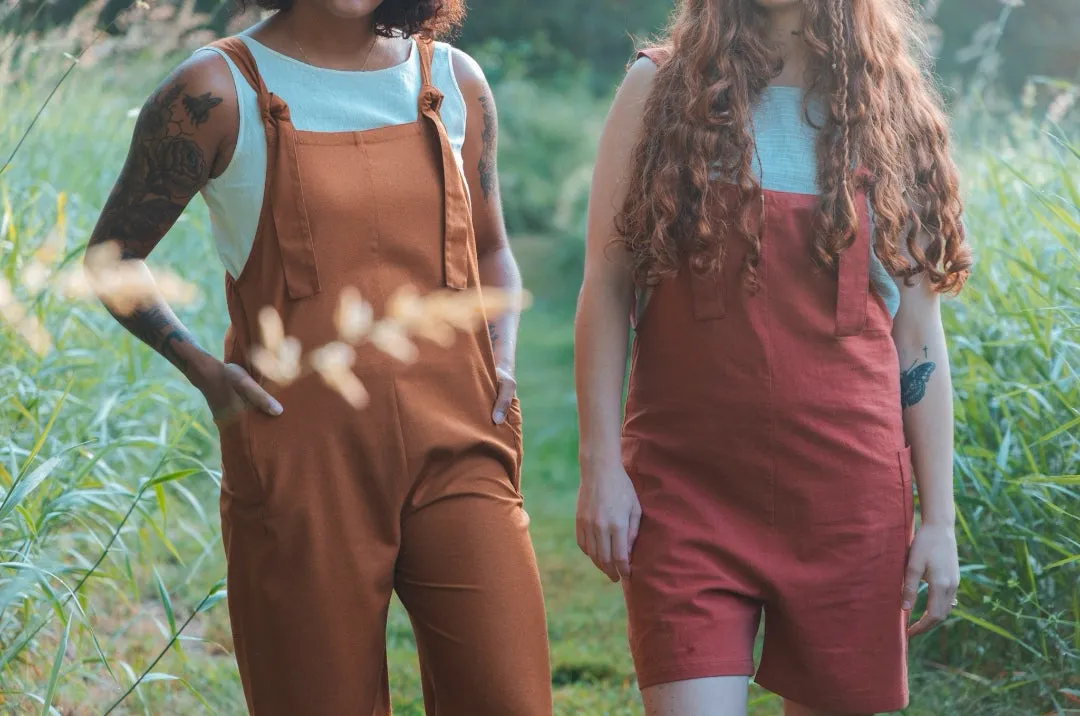 The Dungaree Pedal Pushers - Raw Silk