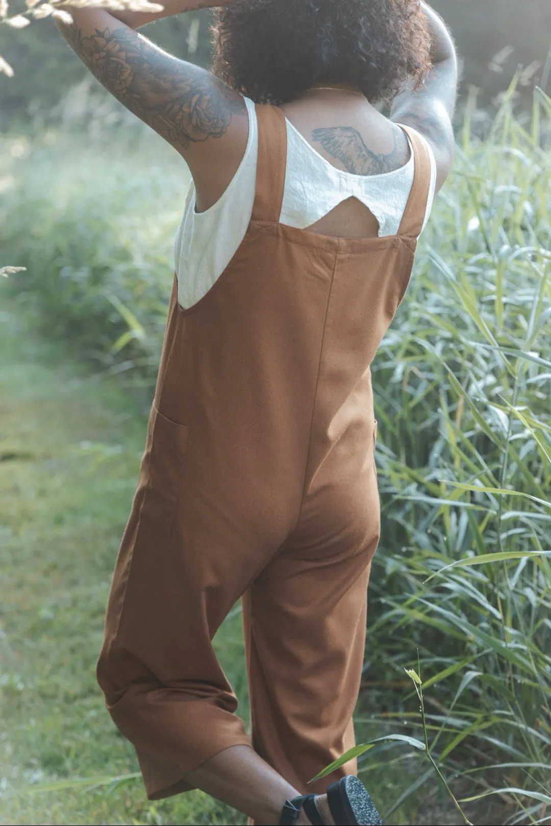 The Dungaree Pedal Pushers - Raw Silk