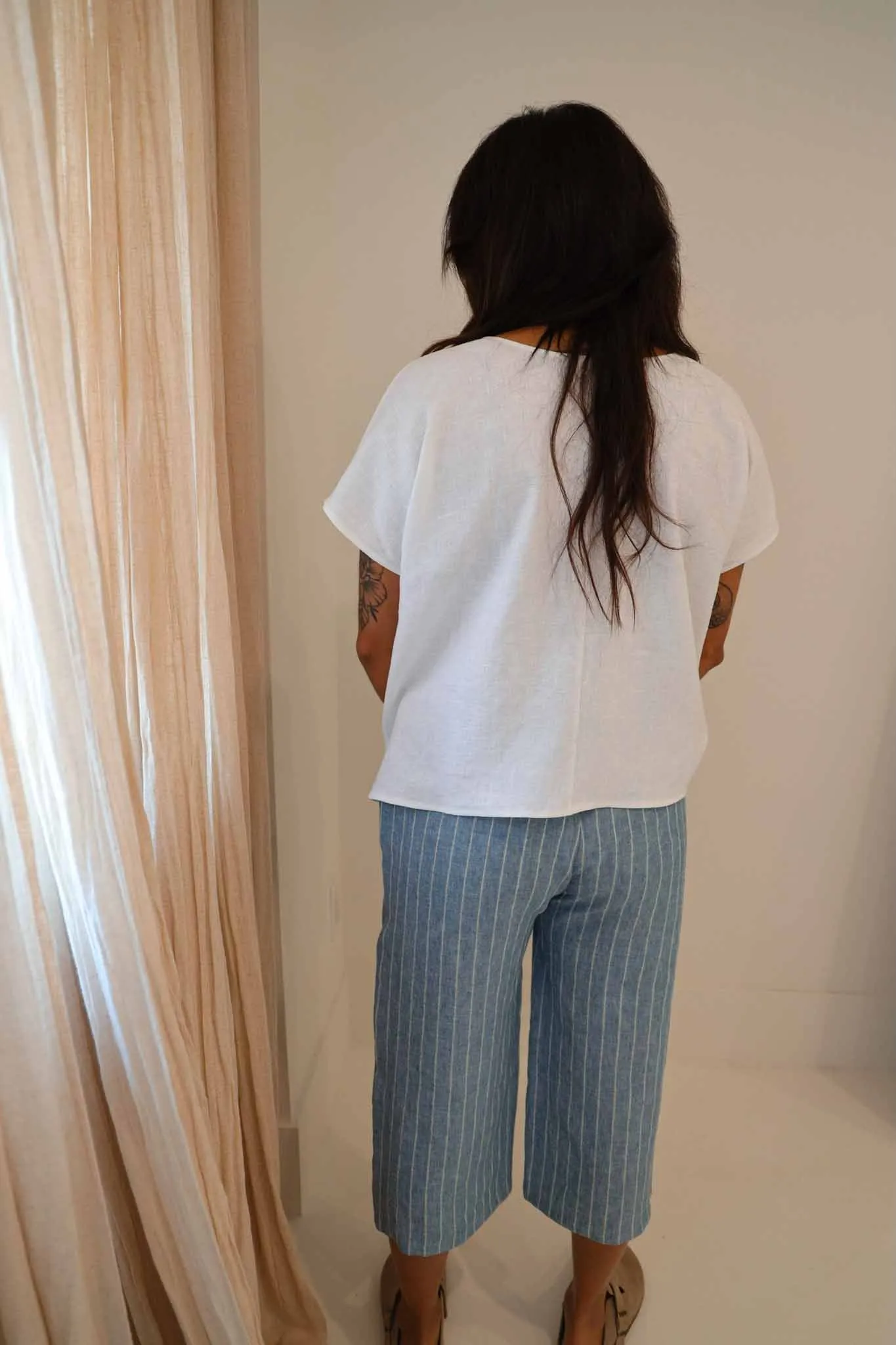 The Pedal Pushers - Linen Checks & Stripes