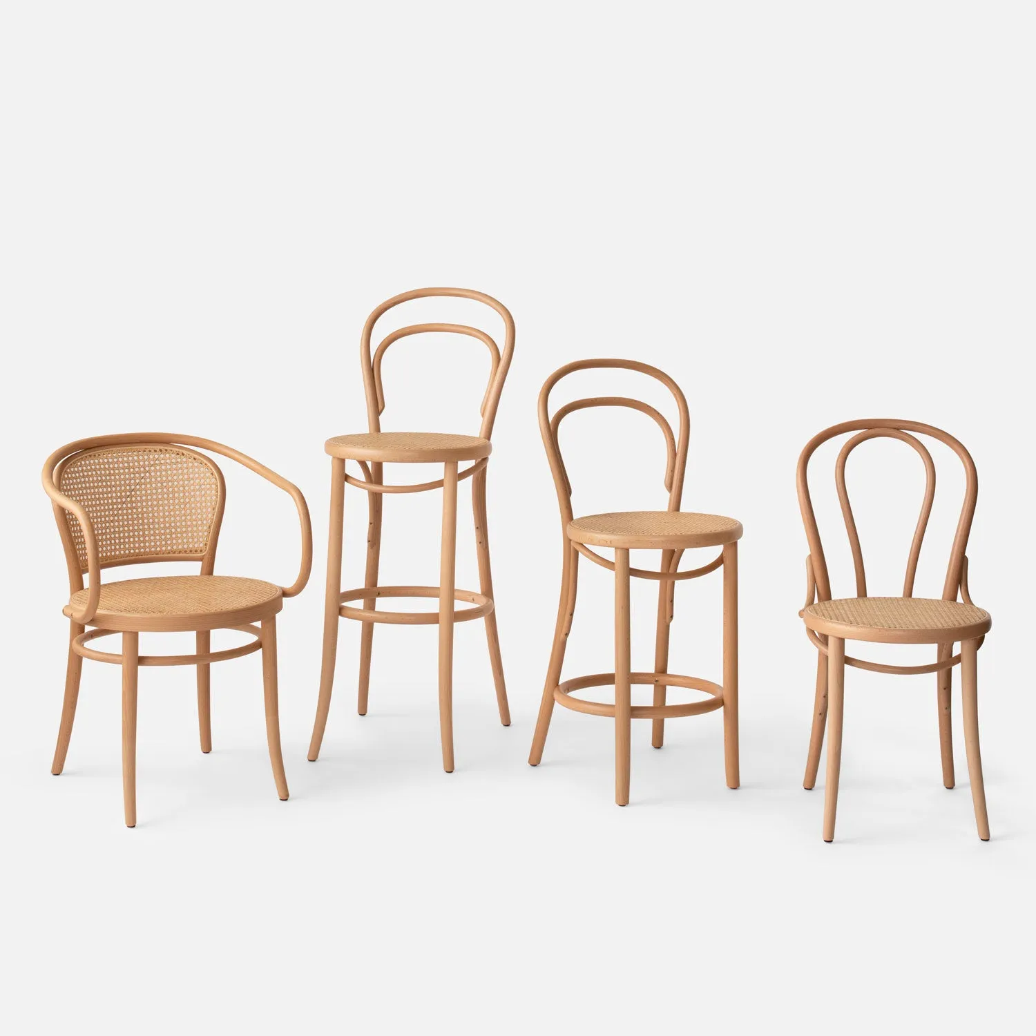 TON 33 Bentwood Caned Armchair