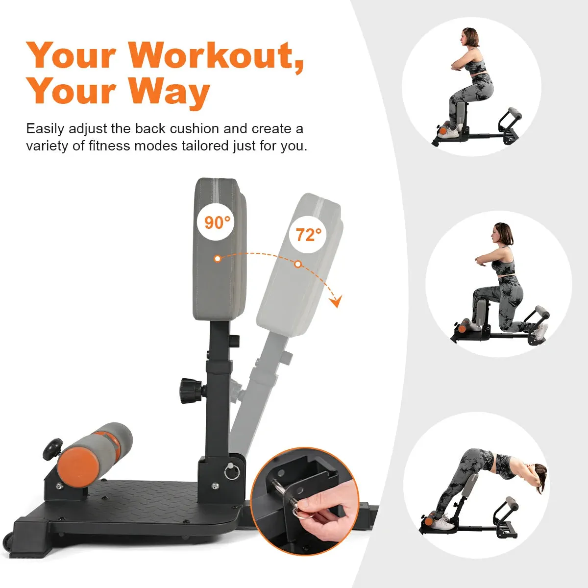 Tousains 3 in 1 Sissy Squat Machine