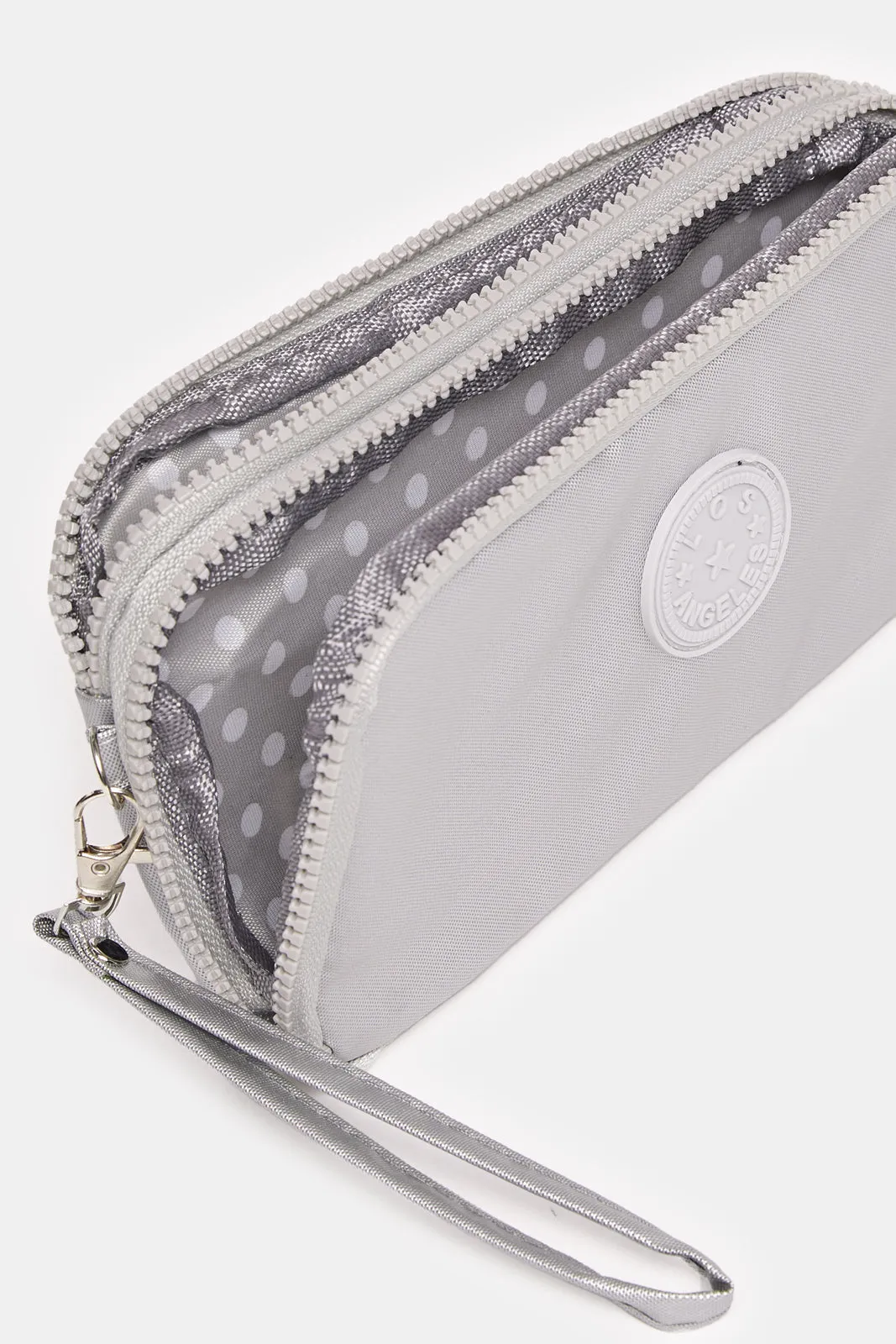 Women Grey Multi Compartment Travel Pouch