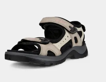Women's Ecco Yucatan Sandal 069563-54695 Color:  Atmosphere/Ice W./Black